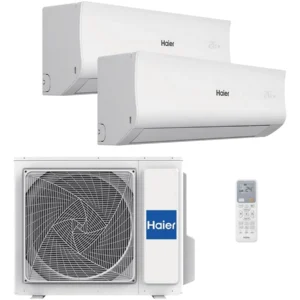 Climatiseur divisé 2 x 1 – HAIER Tide-R, 2322 fg/h, fonction inverter, blanc