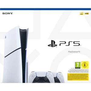 Console - Sony PS5 Slim Standard, SSD 1 To, 4K, 2 manette, Châssis E, Blanche