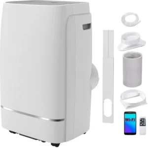Climatiseur mobile 12000 BTU réversible (chaud/froid) avec Wi-Fi | Jusqu’à 100 m² | 1130 W